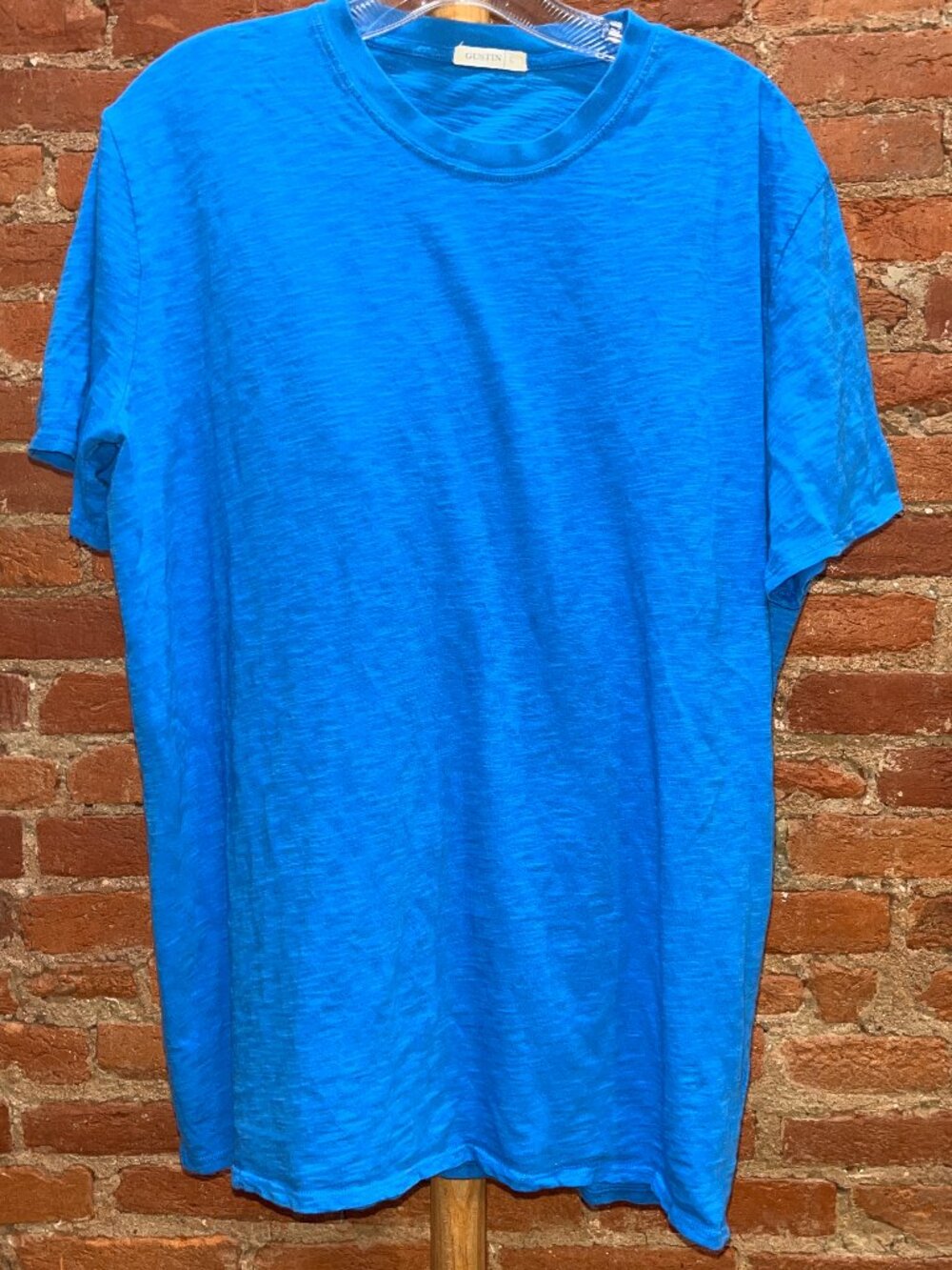 Gustin Slub Cotton T-Shirt Blue Size L
